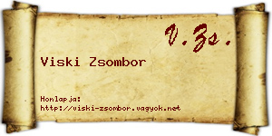 Viski Zsombor névjegykártya